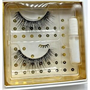 Battington Harlow 3D Silk Lashes with Glue Eyelashes FabFitFun NEW in Box